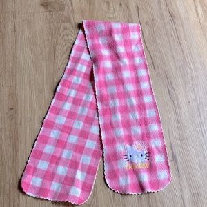 Hello kitty mini pink white plaid scarf